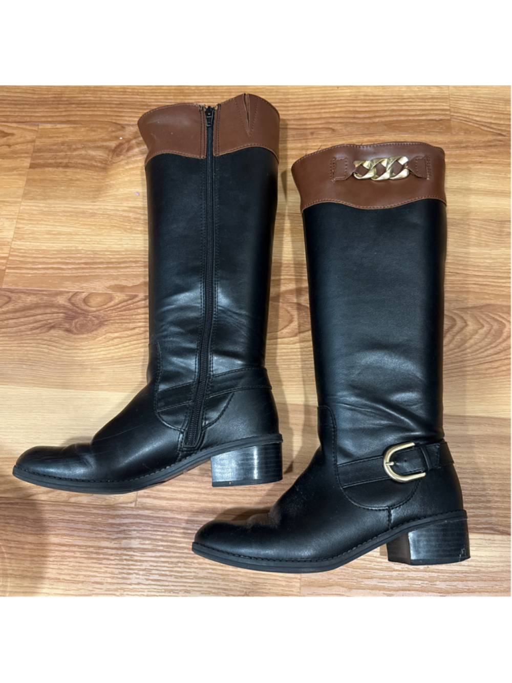 Women's Karen Scott Knee-High Boots, Black and Brown, Size 6